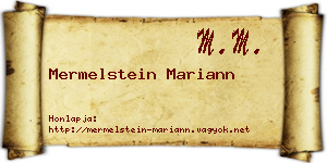 Mermelstein Mariann névjegykártya